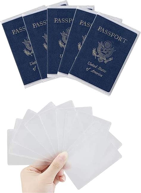 clear plastic passport holder.